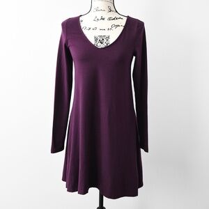 Express Plum Cotton Blend Dress